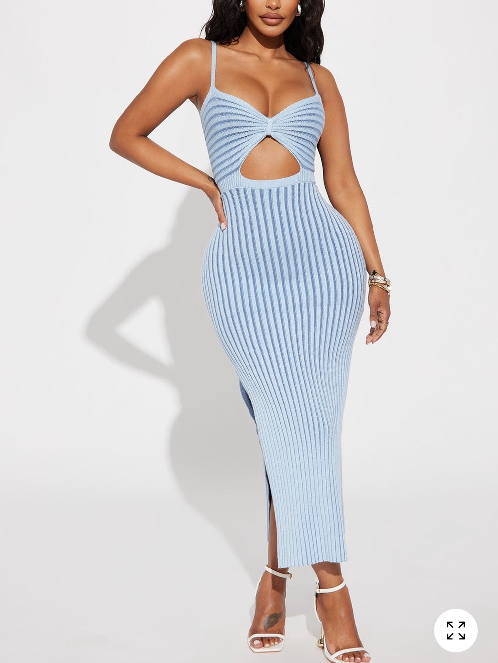 Fashion Nova Ribbed Cutout Maxi dress